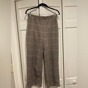 Jules & Leopold plaid pants wide leg